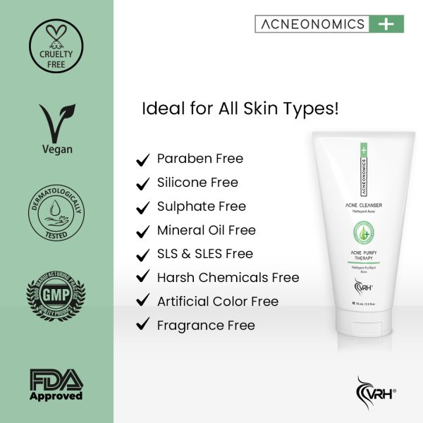 vrh acne face cleanser certification