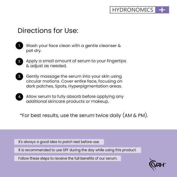 vrh hydronomics forte hq4% serum how to use