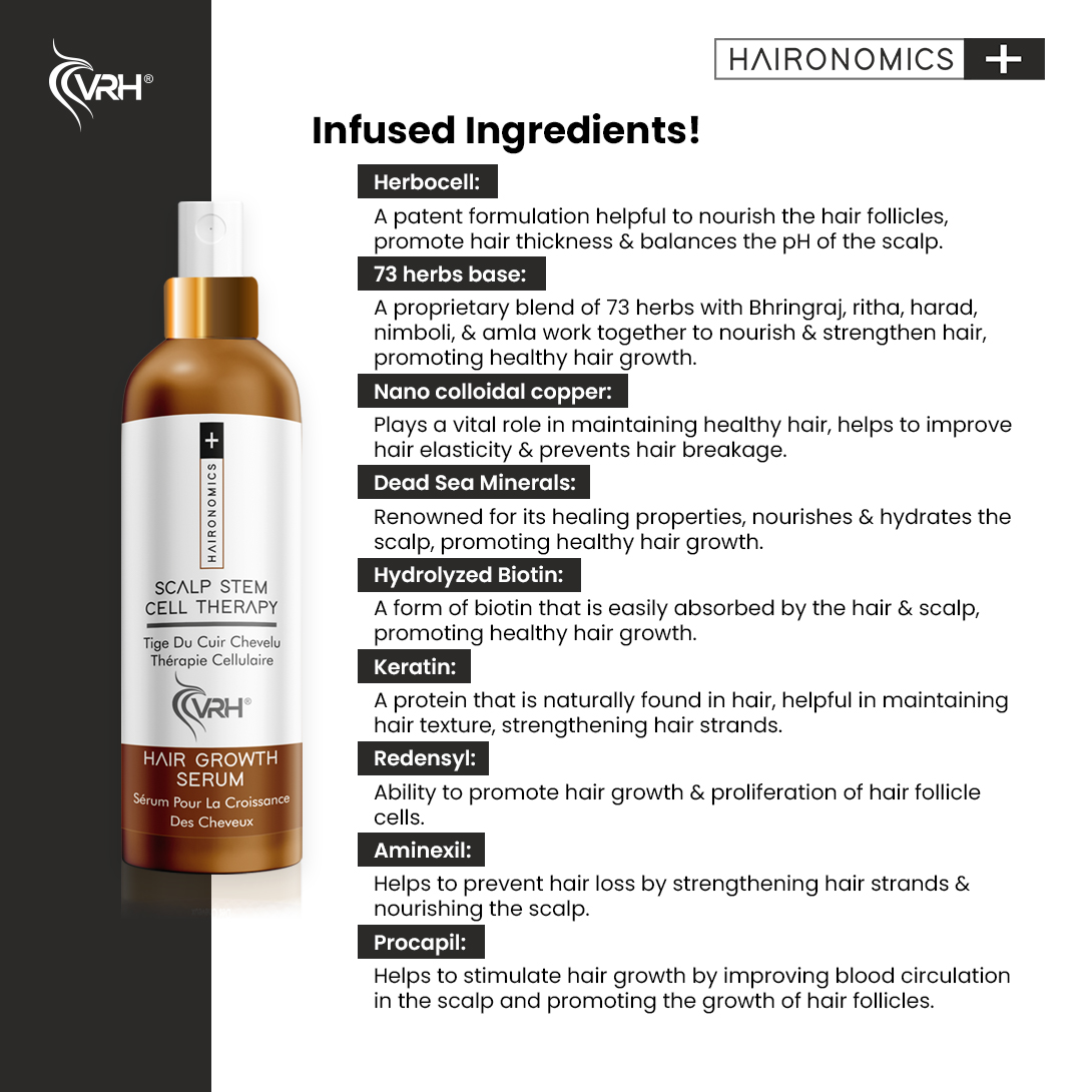 vrh hair growth serum detailed ingredients