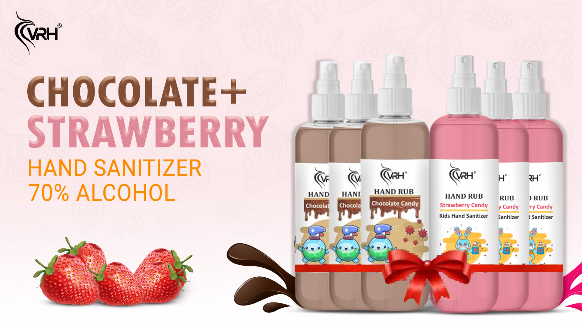 Chocolate + Strawberry Fragrance Kids Sanitizer