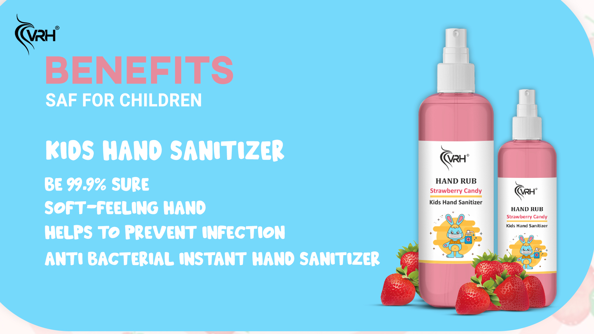Strawberry Hand Rub Sanitizer Combo Pack