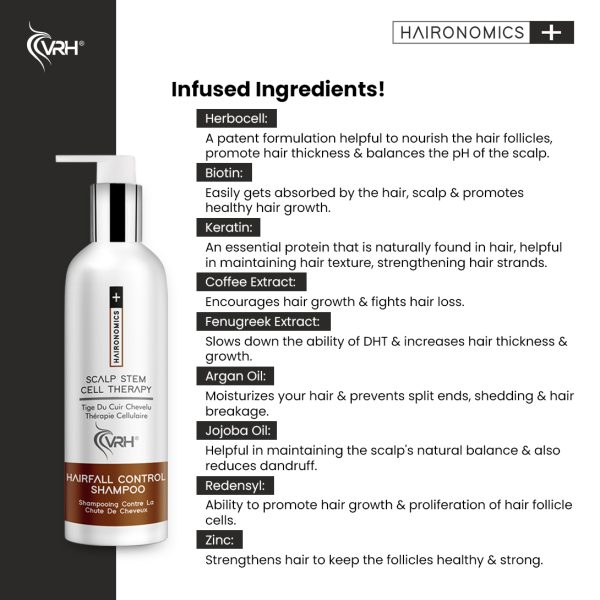 vrh hairfall control shampoo detailed ingredients
