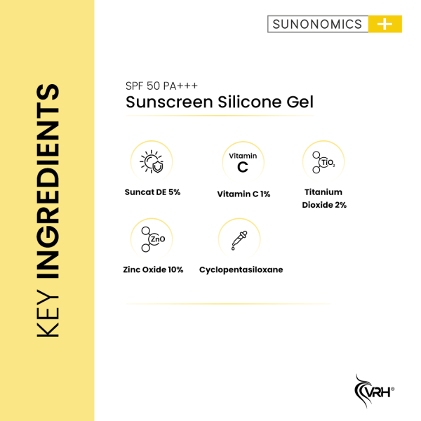 vrh sunscreen silicone gel spf50 ingredients