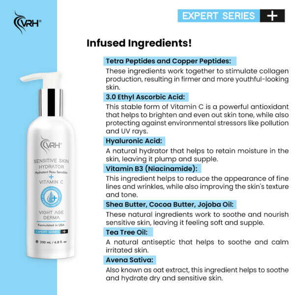 vrh sensitive skin hydrator detailed ingredients