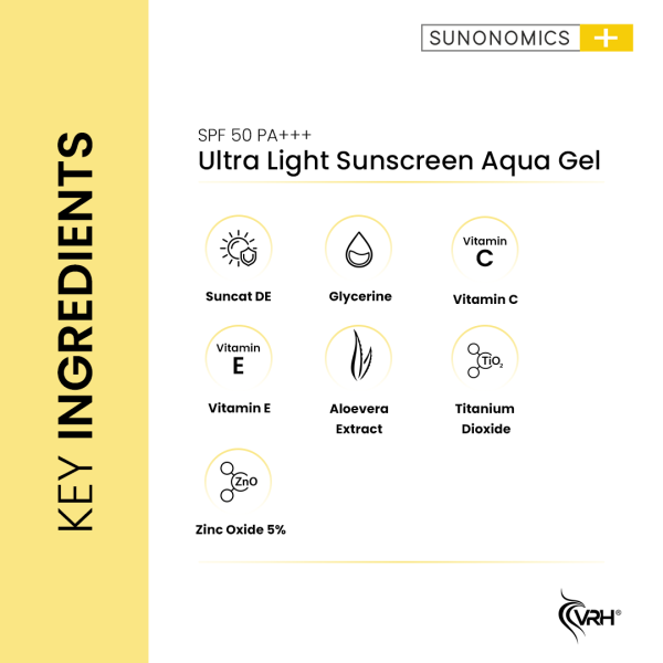 vrh ultra light sunscreen aqua gel spf50 ingredients