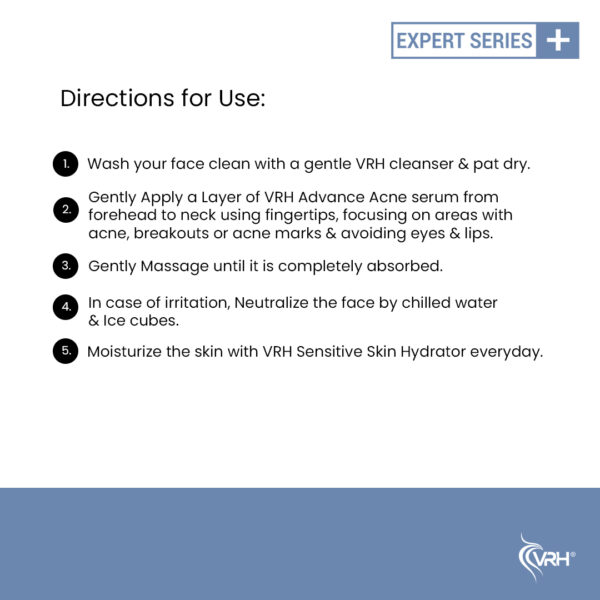 vrh acne face serum advance repair how to use